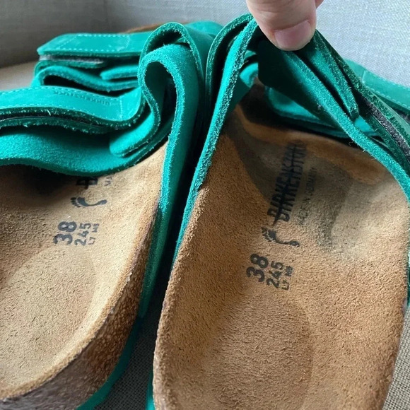 NWOT Birkenstock Uji Nubuck-Suede Sandals Size 38 - Picture 4 of 12